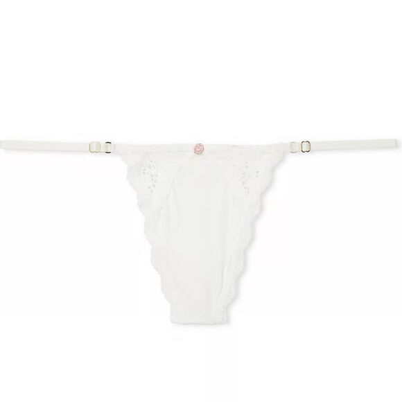 NWT- DREAM ANGELS
Lace-Trim Adjustable V-String Panty- size Medium - Picture 3 of 7